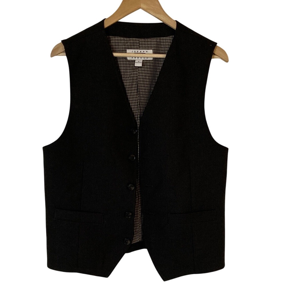 Joseph Abound Mens Wool Blend Brown Button Up Vest‎ Size Small Lined Classic